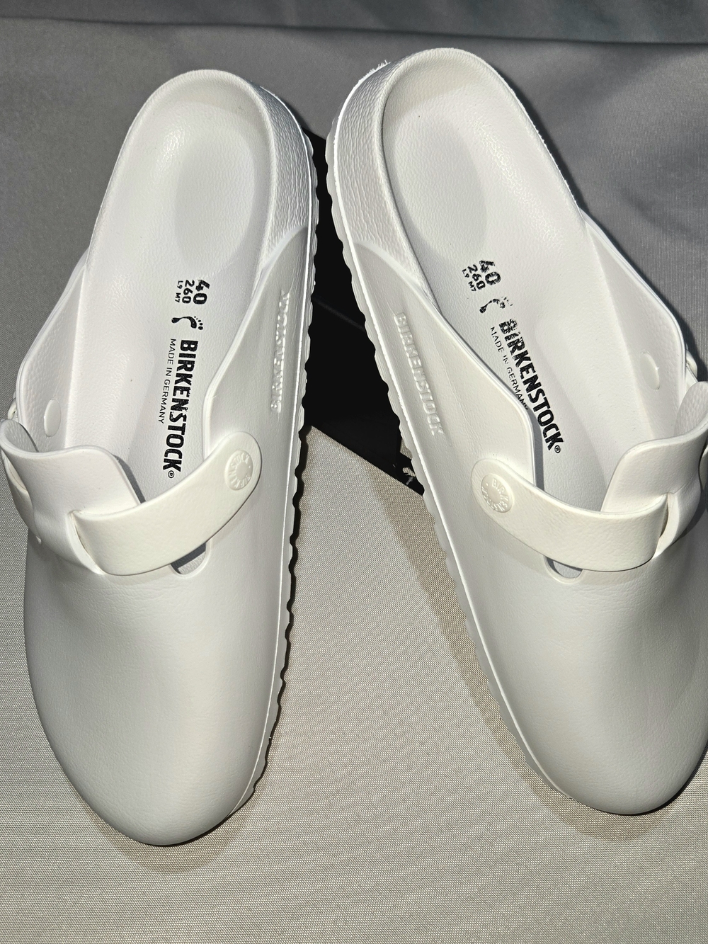 Birkenstock Boston EVA White Clogs Size 40 (L9/M7)